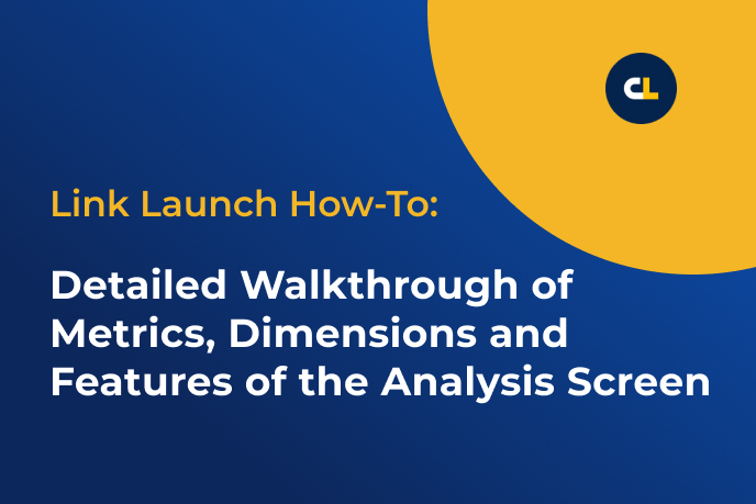 Detailed Walkthrough of Metrics, Dimensions and Features of the Analysis Screen